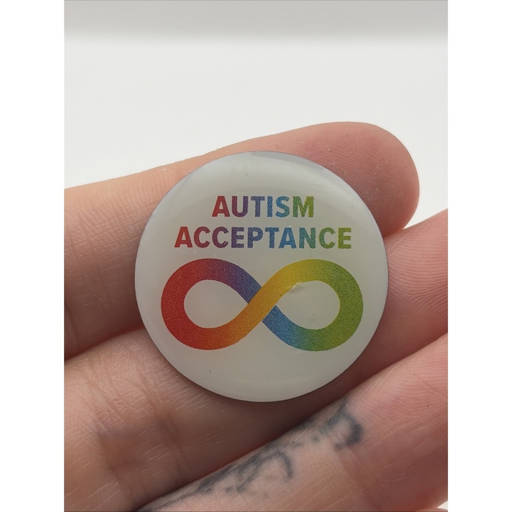 Autism Acceptance Infinity Sign Lapel Hat Pin
